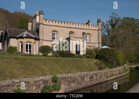 Casa da canal a Llangollen Denbighshire in Galles Foto Stock