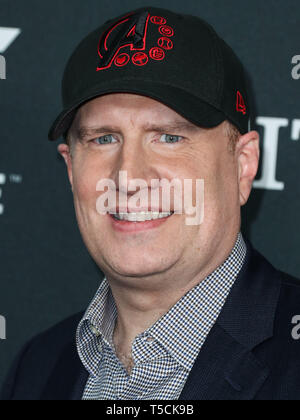 Los Angeles, Stati Uniti. 22 apr, 2019.LOS ANGELES, CALIFORNIA, STATI UNITI D'America - 22 aprile: Presidente dei Marvel Studios Kevin Feige arriva alla Premiere mondiale di Walt Disney Studios Motion Pictures e Marvel Studios' 'vendicatori: Endgame" tenutasi presso il Centro Congressi di Los Angeles il 22 aprile 2019 a Los Angeles, California, Stati Uniti. (Foto di Xavier COLLIN/Image Press Agency) Credito: Image Press Agency/Alamy Live News Foto Stock
