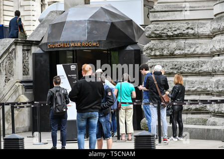 Londra, Regno Unito. 23 apr, 2019. Churchill War Rooms a Whitehall il 23 aprile 2019, Londra, Regno Unito. Credito: Picture Capital/Alamy Live News Foto Stock