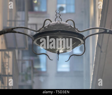 Art Deco Via lampada, luogo centrale off Flinders Lane, Melbourne, Victoria, Australia Foto Stock