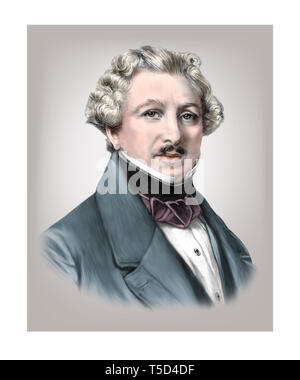 Louis Daguerre 1787-1851 artista francese fotografo Foto Stock