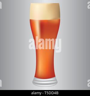 Birra Leggera o Birra Light in un bicchiere tumbler Illustrazione Vettoriale