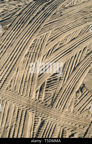 Deserto tracce di pneumatici, Stato Anza-Borrego Park, California Foto Stock