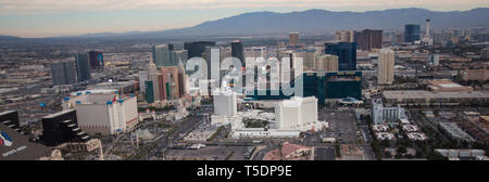 Antenna vista panorama della strip di Las Vegas Foto Stock