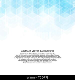 Sfondo Mosaico poligonale bianco blu, modelli creativi di Business Design Foto Stock