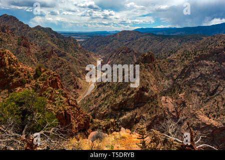 Il Royal Gorge del Colorado e il fiume Arkansas Foto Stock