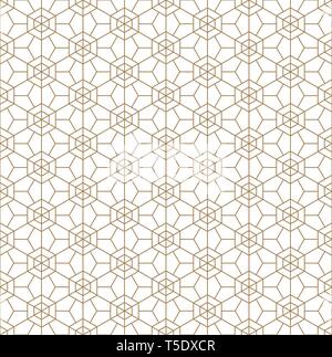 Bellissima Seamless pattern shoji giapponese kumiko, grande design per qualsiasi finalità. Modello giapponese vettore di fondo. Tradizionale Giapponese, parete shoji. Illustrazione Vettoriale