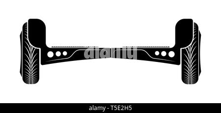 Un auto-equilibratura di scooter è una auto-bilanciamento personal transporter. Illustrazione Vettoriale