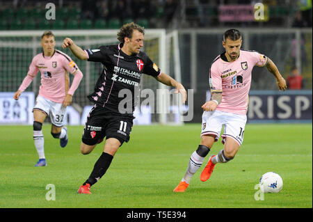 Palermo, Italia. 22 apr, 2019. Aeroporto di Palermo Aleksandar Trajkovski durante la serie B match tra US Citta di Palermo e Padova a Stadio Renzo Barbera il 22 aprile 2019 a Palermo, Italia. Credito: Guglielmo Mangiapane/Pacific Press/Alamy Live News Foto Stock