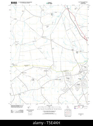 USGS TOPO Map Deleware DE Clayton 20110503 TM il restauro Foto Stock