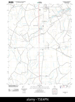 USGS TOPO Map Deleware DE Ellendale 20110506 TM il restauro Foto Stock
