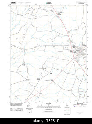 USGS TOPO Map Deleware DE Georgetown 20110503 TM il restauro Foto Stock