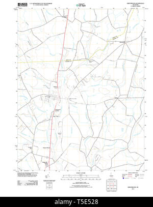 USGS TOPO Map Deleware DE Greenwood 20110506 TM il restauro Foto Stock