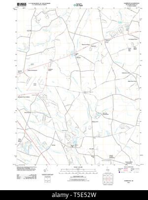 USGS TOPO Map Deleware DE Harbeson 20110503 TM il restauro Foto Stock