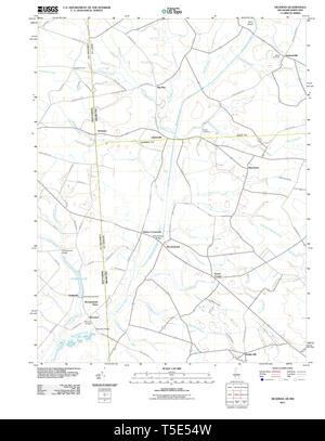 USGS TOPO Map Deleware DE Hickman 20110630 TM il restauro Foto Stock