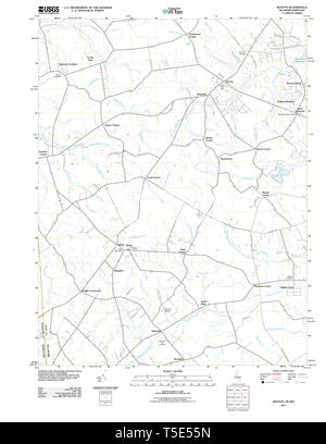 USGS TOPO Map Deleware DE Kenton 20110705 TM il restauro Foto Stock