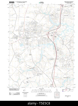 USGS TOPO Map Deleware DE Middletown 20110504 TM il restauro Foto Stock