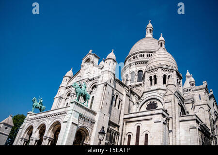 Basilica del Sacro Cuore a Montmartre Parigi Foto Stock
