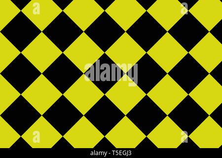 Modelli a scacchi. Vettore senza giunture astratti sfondi di base. Nero e colorato in giallo croce dipinta modello per banner, materiale tessile, tessuto, design. V Illustrazione Vettoriale