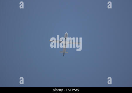 Licciana Nardi, Italia - 24 Aprile 2019: HS-PZC ATR72-600 delle vie aeree di Bangkok. Volo per l'aeroporto di Chiangmai e Luang Prabang. Foto Stock