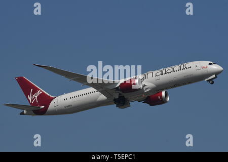 BOEING DREAMLINER 787-9 G-VCRU di Virgin Atlantic. Foto Stock