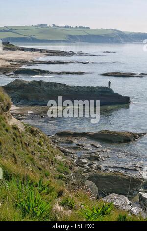 Carlyon Bay in Cornovaglia Foto Stock