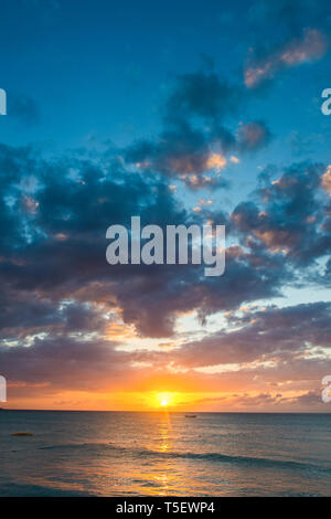 Giamaica Negril, Seven Mile Beach, tramonto Foto Stock