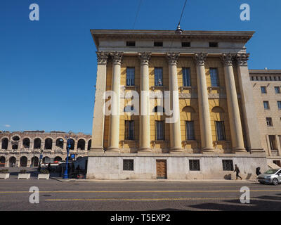 VERONA, Italia - CIRCA NEL MARZO 2019: Municipio di Verona Foto Stock