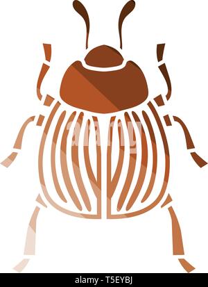 Colorado beetle icona. Schermo piatto a colori e design. Illustrazione Vettoriale. Illustrazione Vettoriale