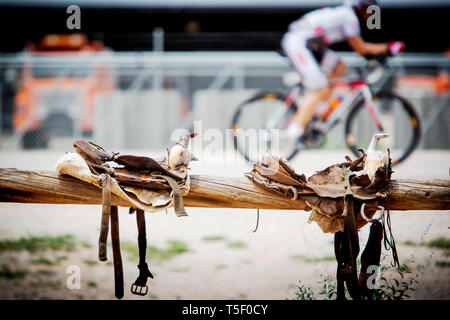 . Dag 3 av RAAM, Race Across America. Foto Stock