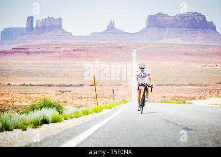 . Dag 3 av RAAM, Race Across America. Foto Stock