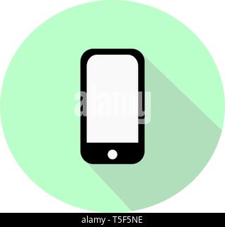 Icona smart phone vettore su sfondo bianco. Illustrazione Vettoriale