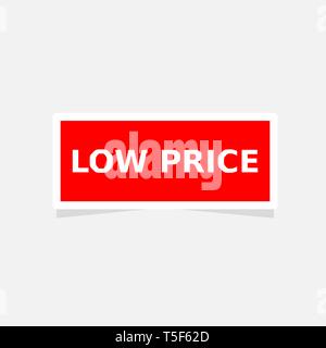 Etichetta Etichetta prezzo basso vettore. Illustrazione Vettoriale