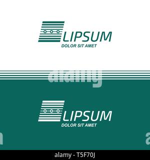 Vector logo design modello. Elettronica di dati digitali. Illustrazione Vettoriale