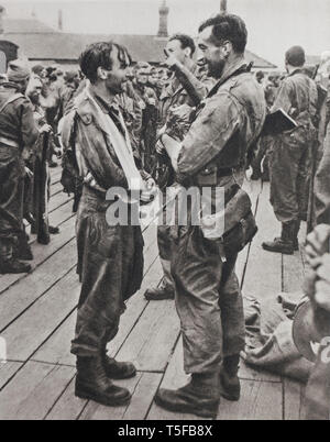 Commando raid, Dieppe. Funzionamento pericoloso, ma come fertile di insegnamenti per il futuro. Lasciare sopravvissuti per l'Inghilterra. Dieppe Raid, era un Allied assau Foto Stock