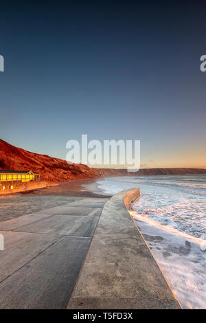 Prima luce in Filey North Yorkshire Foto Stock