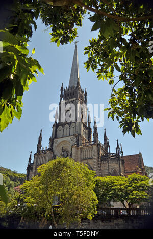 PETROPOLIS, RIO DE JANEIRO/Brasile. FEB 24 2019: Cattedrale di Petropolis. Chiesa di San Pietro. Neogotica. Foto Stock