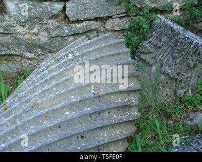 Filippoi (Filippi) anfiteatro rovine vicino a Kavala, Grecia settentrionale Foto Stock