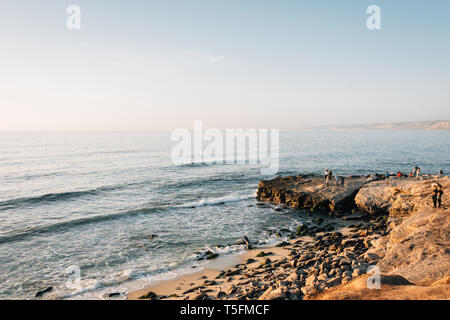 Costa rocciosa a La Jolla, San Diego, California Foto Stock