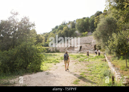 L'Italia, in Sicilia, in provincia di Ragusa, Parco Archeologico di Forza, Cava d'Ispica Foto Stock