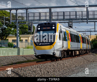 Servizio del treno a Gold Coast e dall'Aeroporto di Brisbane NGR treni Foto Stock