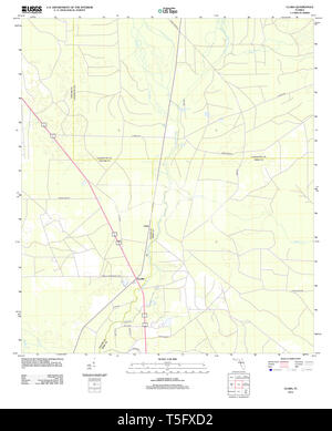 USGS TOPO Map Florida FL Clara 20120808 TM il restauro Foto Stock