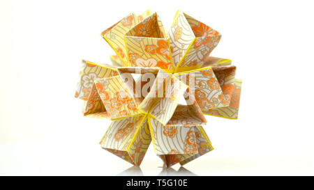 Bella origami modulare fiore. Foto Stock