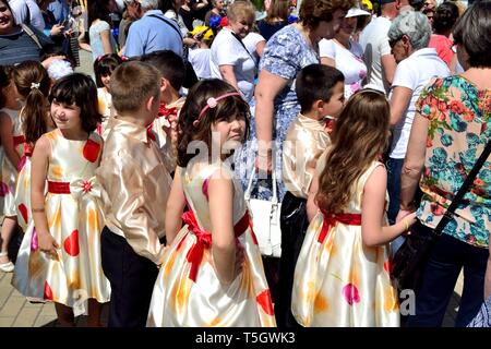 Festival di Rose in Kazanlak. Provincia di Stara Zagora.BULGARIA Foto Stock