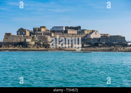 Regno Unito, Isole del Canale, Guernsey, Saint Peter Port, Castle Cornet Foto Stock