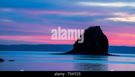 Tramonto, Espiritu Santo Isola, Baja California Sur, Messico. Foto Stock