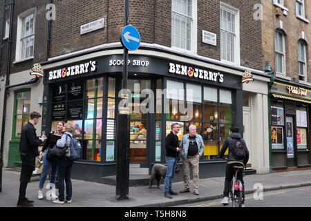 Ben & Jerry's in Little Italy, SOHO, London, England, Regno Unito Foto Stock