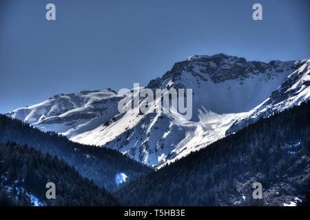 Stubaier Alpen, Stubaital, Innsbruck Land, Innsbruck, in Tirolo, Nordtirol, Stubaier Gletscher, Gletscher, Schnee, Eis Fels, Gipfel, Berg, Tal, Alpen, Ja Foto Stock