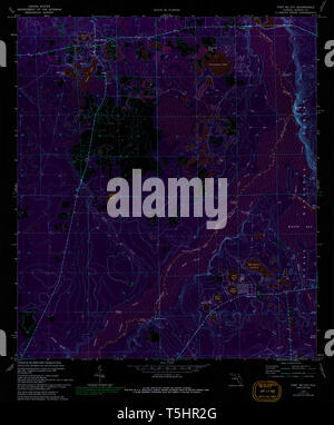 USGS TOPO Map Florida FL Fort Mc Coy 346267 1970 24000 Restauro invertito Foto Stock