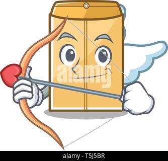 Cupido busta mailer nella forma dei caratteri Illustrazione Vettoriale